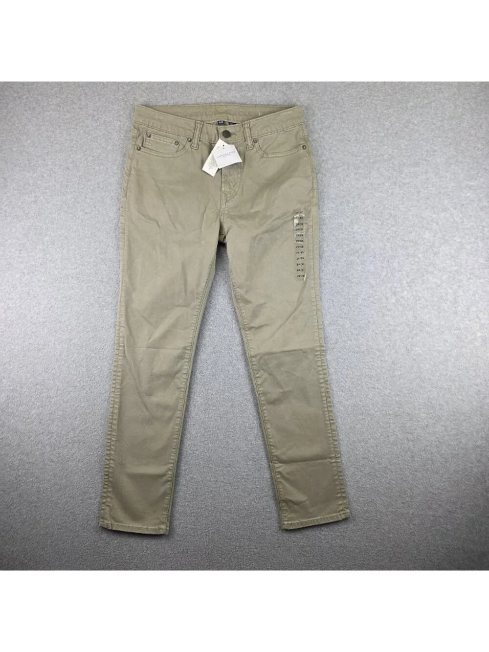 American Eagle Flex Pants Mens 29x30 Beige Slim Straight Stretch 5 Pocket NWT